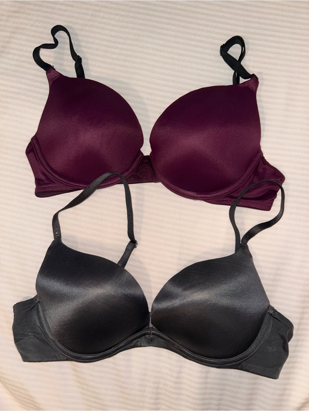Wine and Black Pink/ Victoria Secret Bras Sz 36B